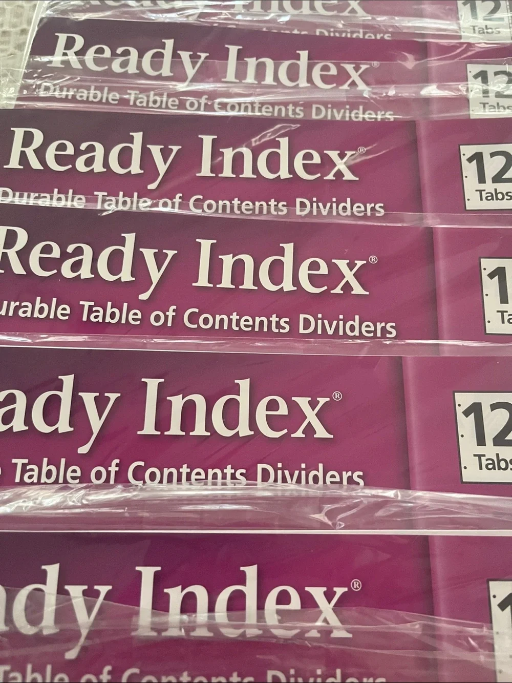 Avery durable table of contents dividers